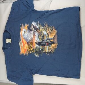 Vintage single stitch Gold Rush American Motorcycle Co Cmj Sportswear tee XL